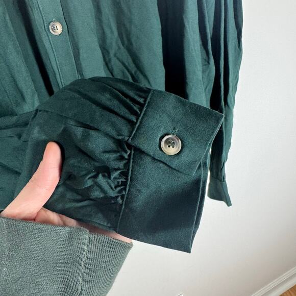 Andree By Unit Shirt Women NWT S Green Long Sleeve Hunger G Style #11166 Career - Picture 7 of 7